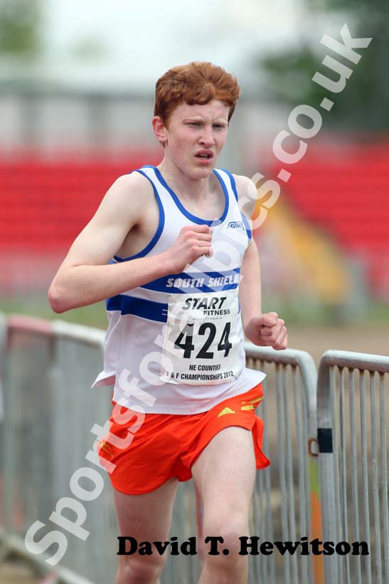Liam Emmett (South Shields) under17 3000 metres, 2012 North Eastern Championships.